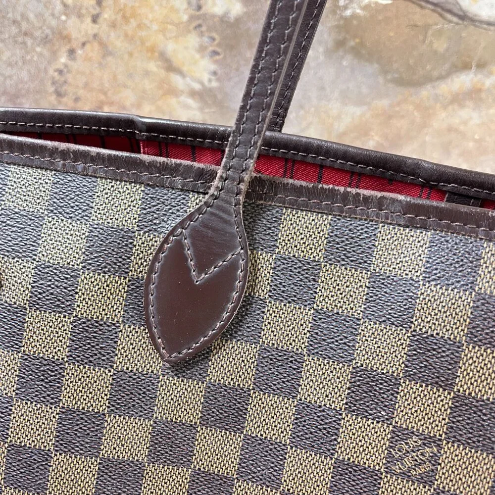 Louis Vuitton Neverfull MM Tote Bag Damier Brown Shoulder Bag - Picture 6 of 12